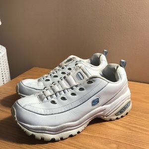 Chunky white Skechers
